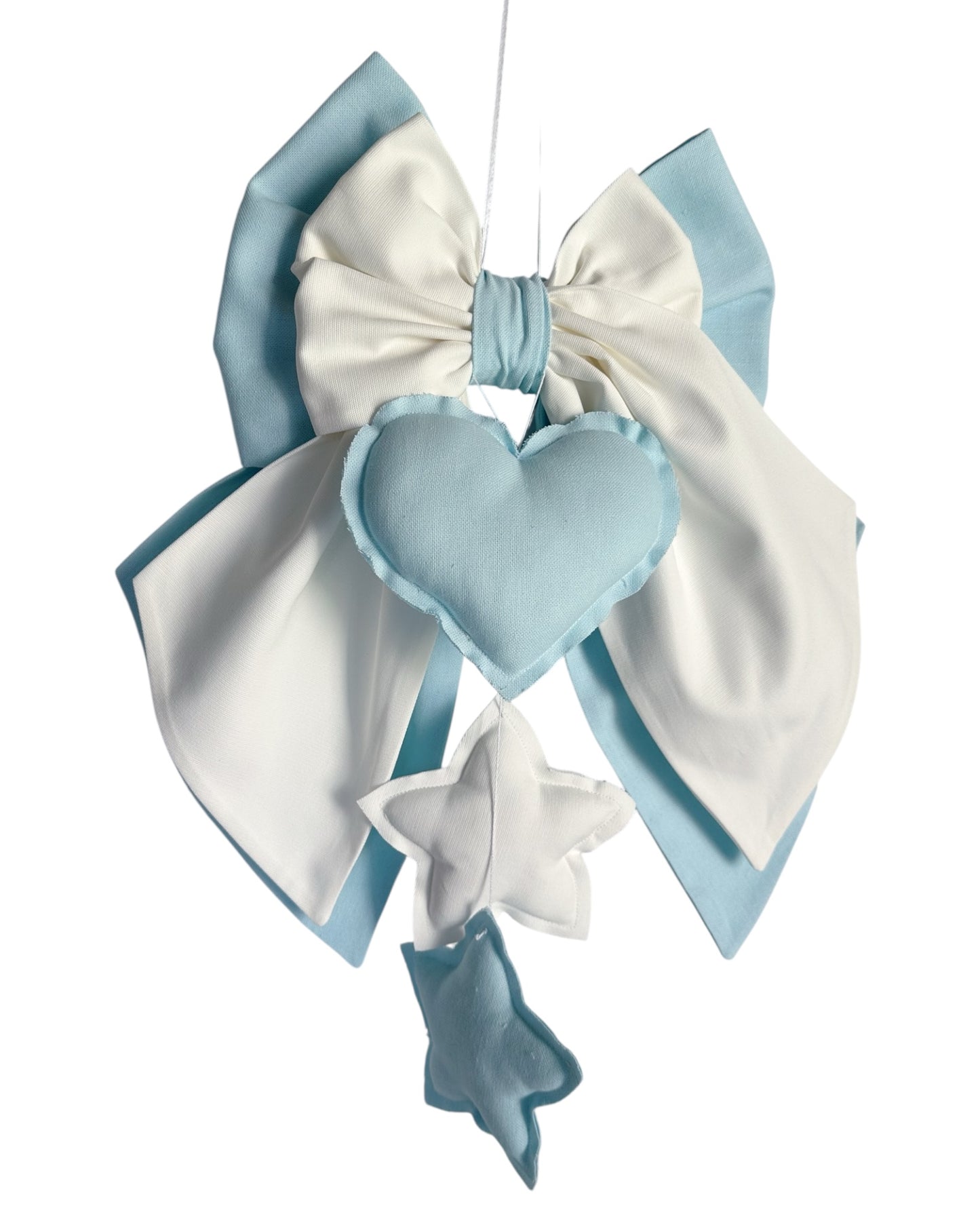 FIOCCO NASCITA Azzurro baby e bianco latte