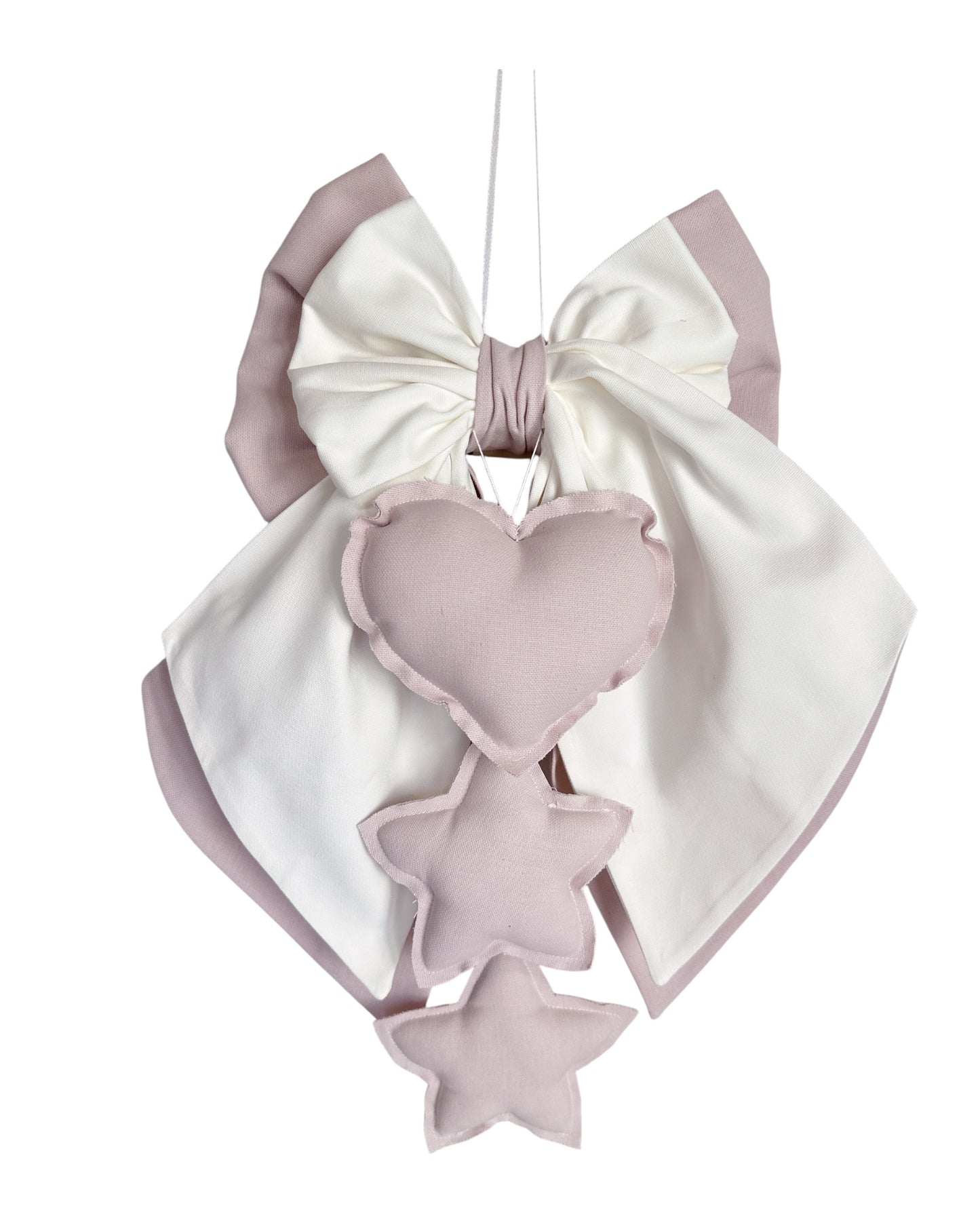 FIOCCO NASCITA Rosa baby e bianco latte