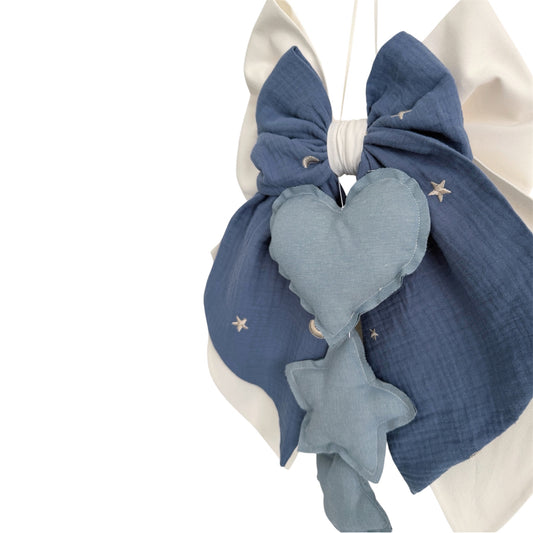 FIOCCO NASCITA Bianco latte e polvere moonlight