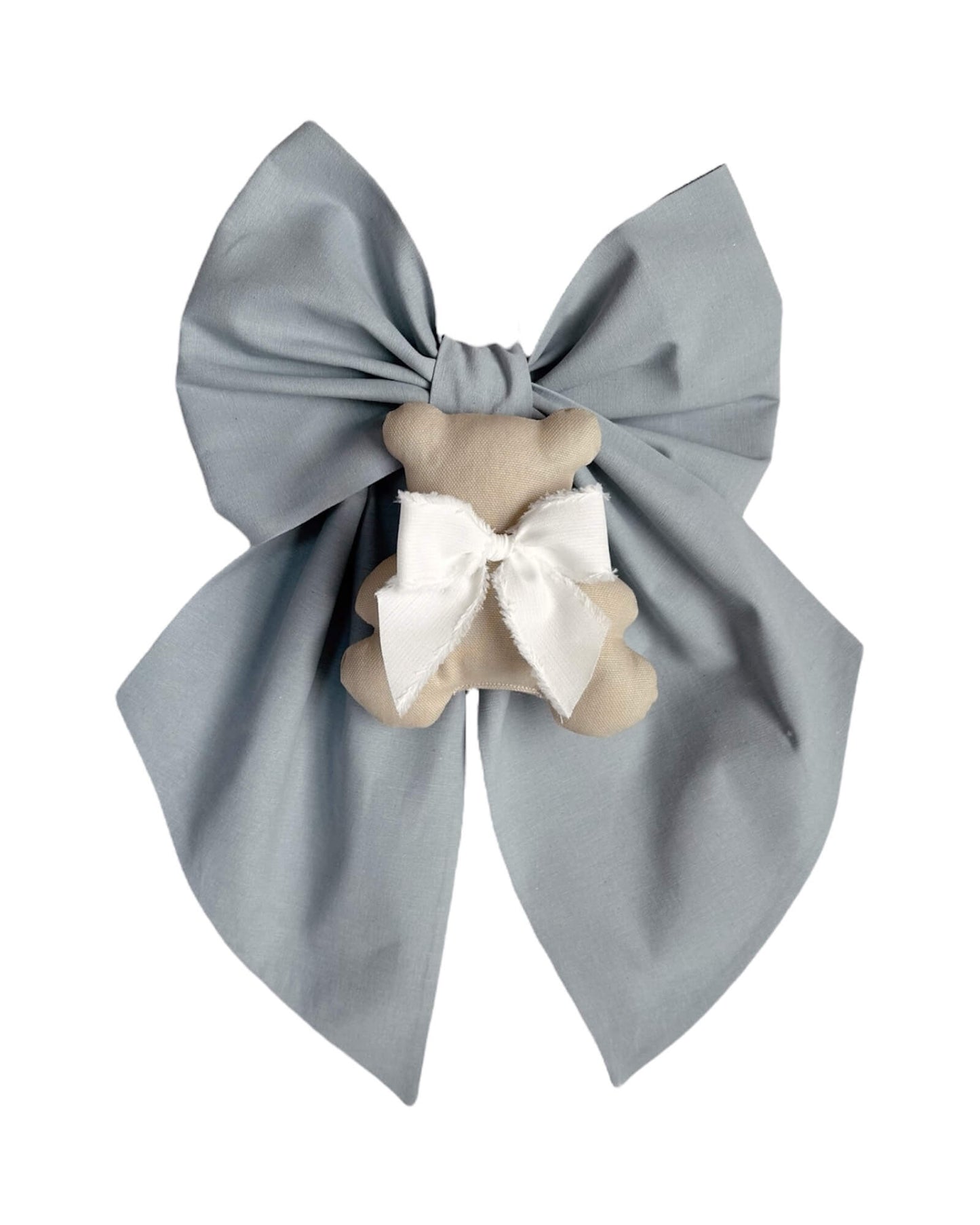 FIOCCO TEDDY Azzurro cielo e fiocco bianco latte