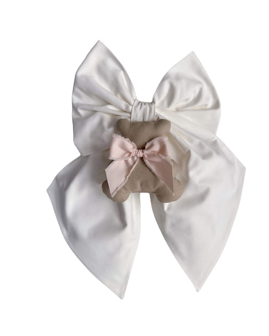 FIOCCO TEDDY Bianco e fiocco cipria